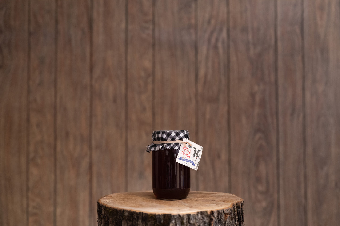 Bourbon Maple Syrup in Mason Jar