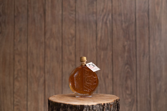 Modern Round Leaf Glass Bottle Maple Syrup